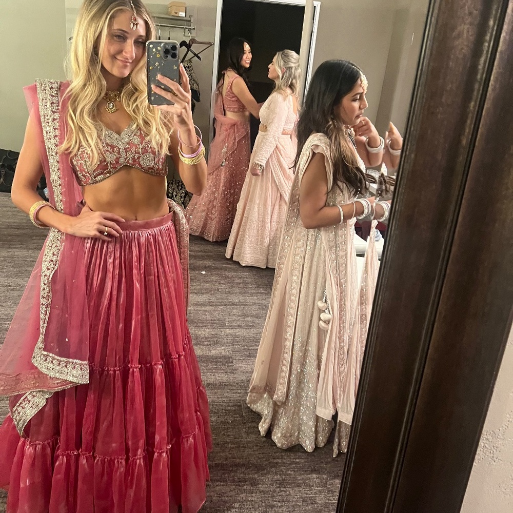 Pink saree- worn once